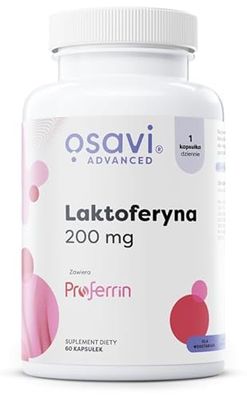Osavi Laktoferyna 200 mg – 60 kapsułek | Wspiera metabolizm żelaza i funkcję układu odpornościowego | Proferrin® Laktoferyna z mleka krowiego dla lepszej biodostępności
