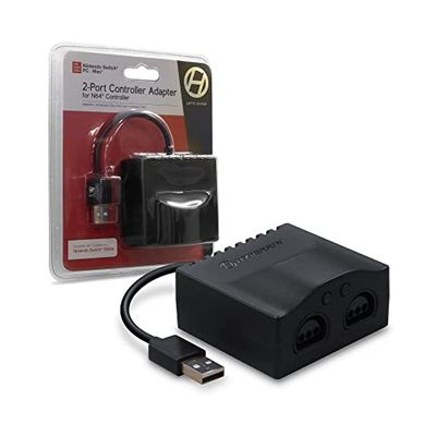 Hyperkin Adaptador de Controlador de 2 Puertos para N64® / Nintendo Switch® / PC