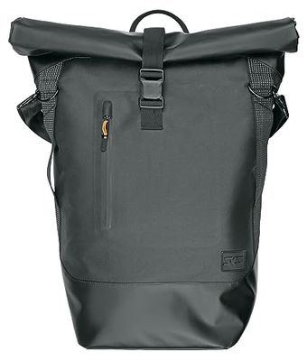 SKS GERMANY Infinity URBAN SIDEBAG Sacoche pour porte-bagages (sacoche de vélo, sacoche latérale pour porte-bagages, étanche, compartiment pour ordinateur portable, déroulable, bandes réfléchissantes,