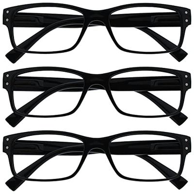OPULIZE 3 Pacco Uomo Nero Grande Stile Designer Lettori Cerniere Molla Rrr11-1 +2,50-88 Gr