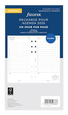 Filofax Personeel 1 dag op één pagina Frans 2025