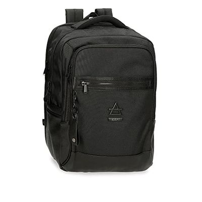 joumma bags,s.l. Adept Luke Backpack for Laptop Backpack, black, triple backpack