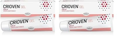 Omega Pharma - Crioven Gel Effetto Freddo a base di Centella Asiatica, Sollievo per Gambe Gonfie - 120 ml (Confezione da 2)