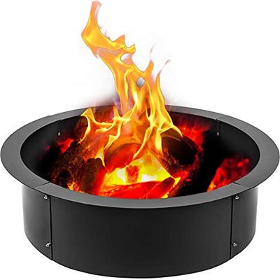 VBENLEM Barbecue à Charbon de Bois en Acier Q235,Braséro de Barbecue avec Taille de l'Anneau 91x25cm,Bac à Feu pour Feu de Camping,Jardin,Parc,Cuisine Extérieure sur Terrasse,BBQ en Famille