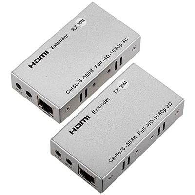 BeMatik - HDMI-extender door UTP-kabel van 30m tot 1080p 1xUTP 3D