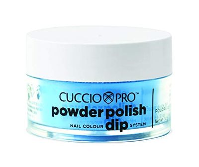 Cuccio Powder Polish - Acrylic Nail Colour Dip System - 45g (1.6oz) Dipping Powder - Funky Neons Blue