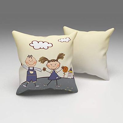 Eren Home Housse de Coussin (sans Coussin), Multicolore, 43 x 43 cm