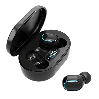 Rawrr Auriculares Bluetooth, [2023] auriculares inalámbricos in-ear Bluetooth con micrófono, estéreo Hi-Fi, pantalla LED, resistente al agua IP7, control de botones, auriculares Bluetooth para trabajo