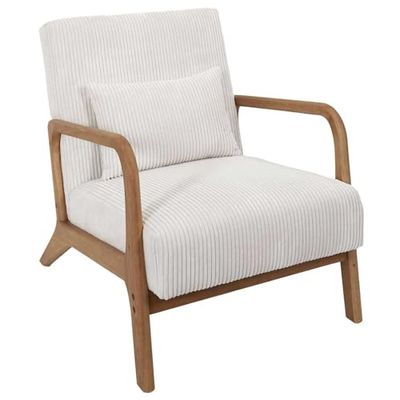 HOME DECO FACTORY, HD0349, Cotele Scott Beige woonkamerfauteuil, zachtheid, meubel, zitting, bank en fauteuil, 64,5x75x86 cm, zithoogte 43 cm, beige