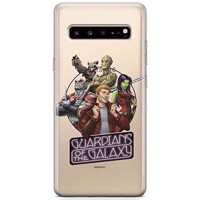 ERT GROUP Custodia per Samsung S10 5G Originale e Ufficiale Marvel Modello Gaurdians of The Galaxy 009 perfettamente adattato alla forma del telefono cellulare, parzialmente trasparente