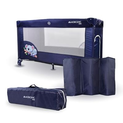 Mobiclinic®, Cuna de Viaje, Bolsa Transporte, 2 en 1, Plegado ultracompacto, Colchón extraíble, Mofli, hasta 15kg, Tela Transpirable, Entrada Lateral con Cremallera, Parque bebé, Ruedas
