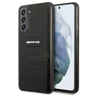 AMG AMHCS21FESGSEBK Étui de Protection en Cuir pour S21 FE G990 Noir