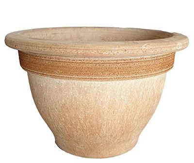 VASO IN TERRACOTTA (EFFETTO GRAFFIATO) DIAMETRO CM. 41, ALTEZZA CM. 29. GIARDINAGGIO