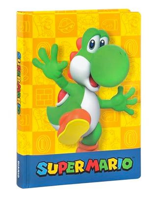 Franco Cosimo Panini SUPER MARIO Oficjalny dziennik szkolny Super Mario, 12-miesięczny dziennik, idealny do szkoły podstawowej, z wyściełaną okładką i 320 kolorowymi stronami wewnętrznymi, 13 x 17,8