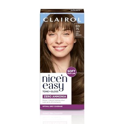 Clairol Nice'n Easy Tone+Gloss Semi Permanent Hair Dye - 611/75 Light Ash Brown