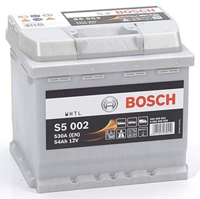 Bosch S5002 Bateria de carro 54A/h 530A tecnologia de chumbo-ácido para veículos sem sistema Start e Stop
