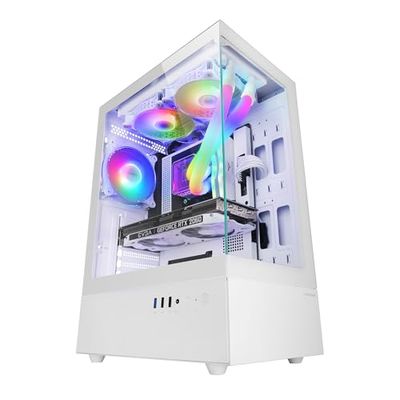 Mars Gaming MC-XO Semitorre ATX Doble Cristal Templado Ventilador Frgb 120mm Doble Cámara Blanco