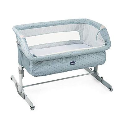 Chicco Next2Me Dream Lit Bébé Cododo - Berceau avec Matelas, Mode Bascule pour Bercer, Côté Repliable, Hauteur Réglable, Fenêtres en Filet, Roues et Sac de Voyage - 0-6 Mois, 9 kg