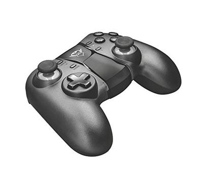 Trust Gaming GXT 590 Bosi Comando sem fios Bluetooth para telemóvel e PC com bateria recarregável, 13 botões, 2 Joysticks analógicos, resposta de vibração, gamepad para Windows e Android, preto