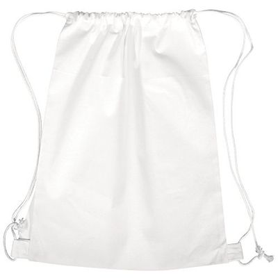 Rayher 38693102 Sacca A Spalla Per Palestra Con Cordino, Cotone Bianco, Dimensioni: 38 x 42 cm (Confezione da 2)