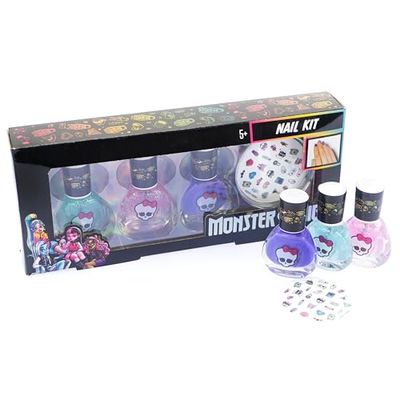 Nice Group Monster High Nail Kit, 3-pack nagellack och klistermärken