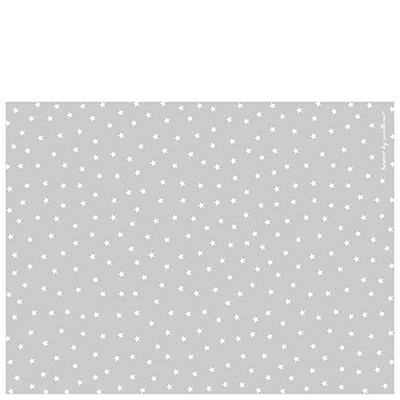 Laroom Tapete em vinil infantil design estrelas, vinil antiliscante, cinzento, 133 x 200 cm