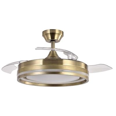 Eden pulse ventilator, zwart en goud, 3 vleugels, 107D, 7200 lm, 6 snelheden, 3 temperaturen, 36,5/49 x 49/107 cm