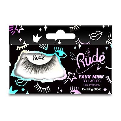 Rude Cosmetics Essential Faux Mink 3D Lashes - Exciting For Women 1 Pc Pair