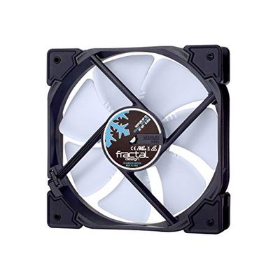 Fractal Design Venturi HP-12 White - PWM - Computer Fan - Silent Fan - High Airflow - Long Life Time - FDB-Bearings - Aerodynamically shaped struts – 12v - 120 mm - White (Single)