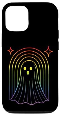 Minimalist Boho Ghost Line Art Rainbow LGBTQ Case for iPhone 12/12 Pro