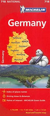 Michelin Germany/ Allemagne: 718 National, Road and Tourist Map