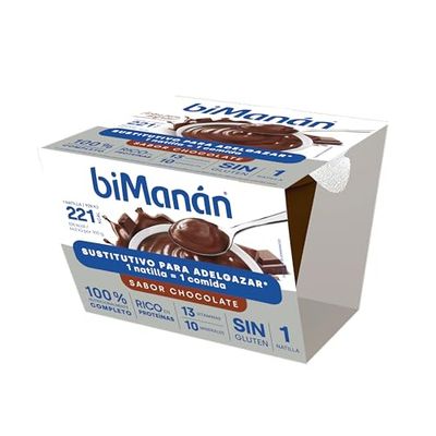 biManán - beSLIM Copa de Chocolate, Crema Sustitutiva de Comidas, Baja en Calorías, Ayudan a Controlar el Peso, con Proteínas, Vitaminas y Minerales, Sin Gluten - 210 g (Paquete de 6)