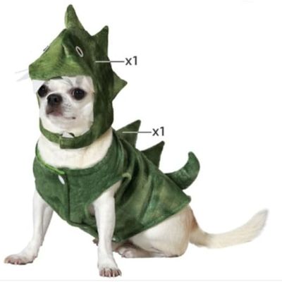 ATOSA déguisement pour animal de compagnie dinosaure