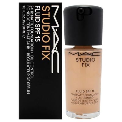Studio Fix Fluid SPF 15 24Hr Matte Foundation Plus Oil Control - NC27 by MAC for Women - 1 oz Foundation