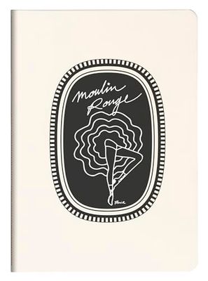 Clairefontaine 812433C - Notatnik zszyty Moulin Rouge - A5 14,8x21 cm 64 strony w linie biały papier 90g - Kolekcja Moulin Rouge - 3 wizualizacje, dostawa losowa