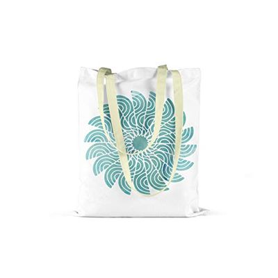 Bonamaison Printed Tote Bag, Reusable Grocery Bag, Shopping Bag, Machine Washable, Foldable, Canvas Cloth Bag with Handles, Size: 34x40 Cm