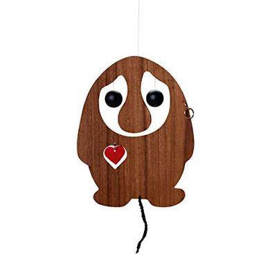 Flensted Mobile - Móvil de madera de haya y latón (18 x 14 cm), diseño de Troll