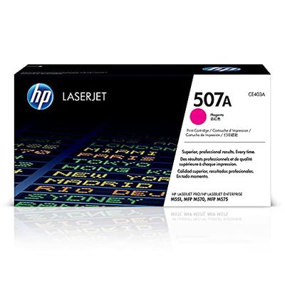HP CE403A 507A Original LaserJet Toner Cartridge, Magenta, Single Pack