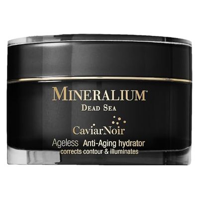 Mineralium - Hydratant Anti-Âge Ageless à l'Extrait de Caviar - Corrige le Contour et Illumine - Vitamines C et E, Collagène, Minéraux de la Mer Morte - 50ml