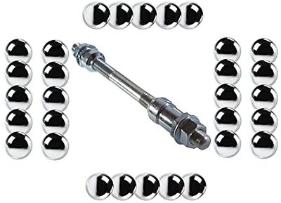 cyclingcolors Cykelaxel framhjul 5/16 tum x 135 mm 30 x kulor 4,76 mm 3/16 tum silver solid nav MTB racercykel