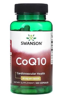 Swanson CoQ10 30mg - Suplemento Antioxidante para Salud Cardiovascular y Energía Celular - 120 Cápsulas Blandas de Alta Absorción