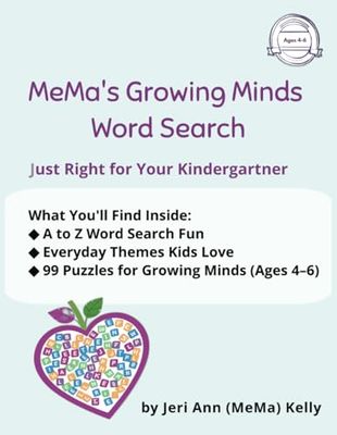 MeMa's Growing Mind Word Search: Word Search Book Perfect for your Kindergartner