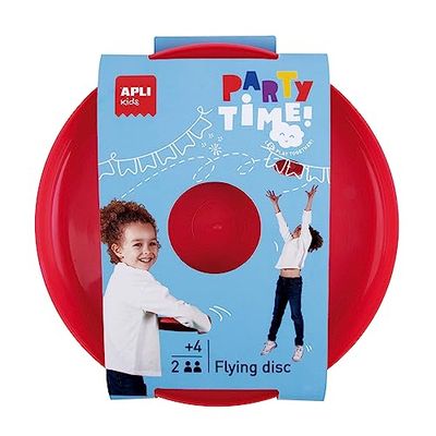 APLI Kids 19564 Latający krążek, Frisbee czerwony idealny do zabawy na świeżym powietrzu