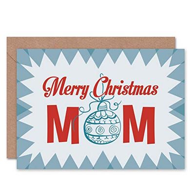 Wee Blue Coo CARD CHRISTMAS XMAS MERRY MOM MOTHER BAUBLE PRESENT GIFT