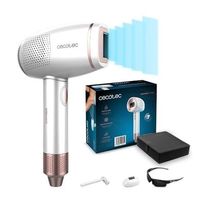 Cecotec Epilatore a luce pulsata Skincare IPL Gun, donna e uomo, corpo, ascelle e viso, lampada al quarzo, 500 mila impulsi, funzione di raffreddamento, display LCD, 2 modalità di attivazione
