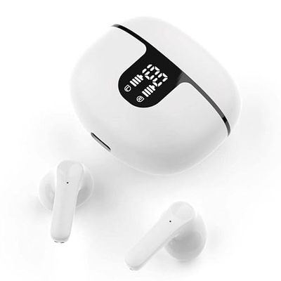 Rawrr Słuchawki Bluetooth, bezprzewodowe słuchawki 5.1, dźwięk stereo HiFi, wodoszczelność IPX7, słuchawki dotykowe do iOS, wyświetlacz LED, słuchawki bezprzewodowe, Android