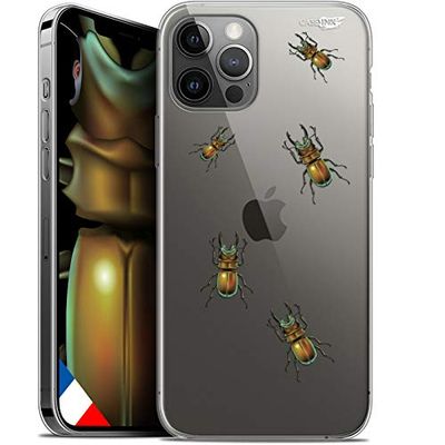 Caseink Beschermhoes voor Apple iPhone 12 Pro Max (6,7 inch), gel, HD, bedrukt in Frankrijk, iPhone 12 Pro Max beschermhoes, zacht, schokbestendig, kleine karabijnhaak