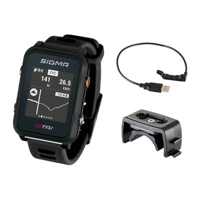 Sigma Sport Id.tri, Reloj De Triatlón Con Características Entrenamiento Y Competición Navegación Notificaciones Deportes Aire Libre, Negro, Basic