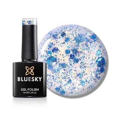 Bluesky Gel Nail Polish 10ml, Aqua Lagoon - SPZ07, Blue Gel Nail Polish for 21 Day Manicure, Professional, Salon & Home Use, Requires Curing Under LED UV Nail Lamp