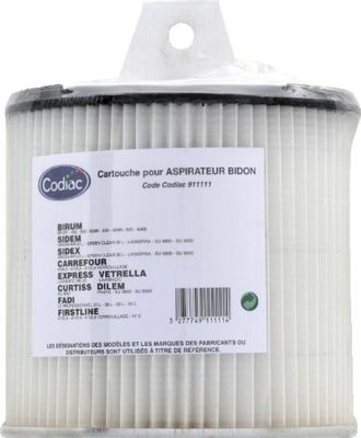 Codiac 911111 Birum Cartouche BR633.4.6 d'Aspirateur